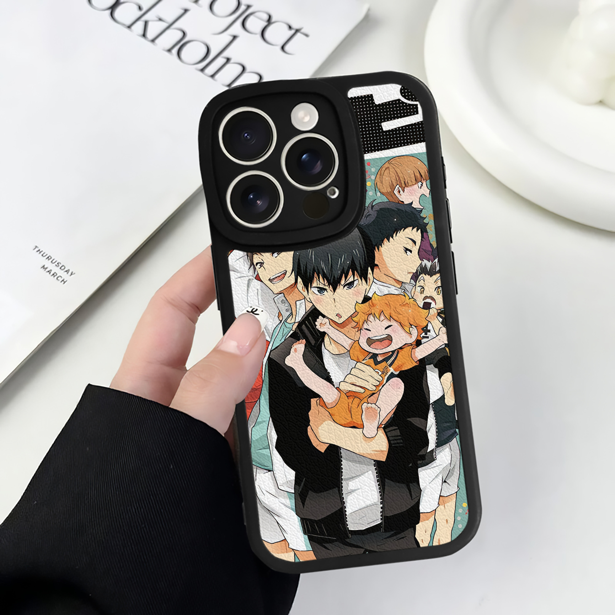 （画像用） ハイキュー!! Haikyu!! 【iPhone 16シリーズ対応】シリコンスマホケース（レザー調） 材質：シリコン